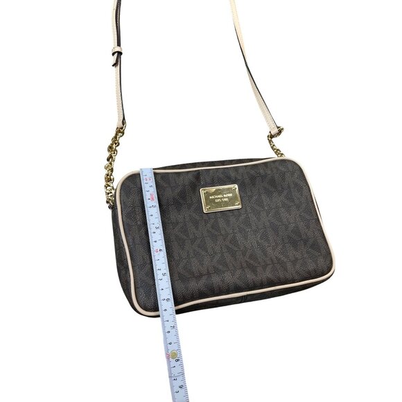 Michael Kors womans brown Jet Set Travel Large Logo Crossbody Bag SKU 9224 - Picture 5 of 15